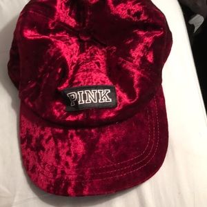PINK red velvet crushed hat